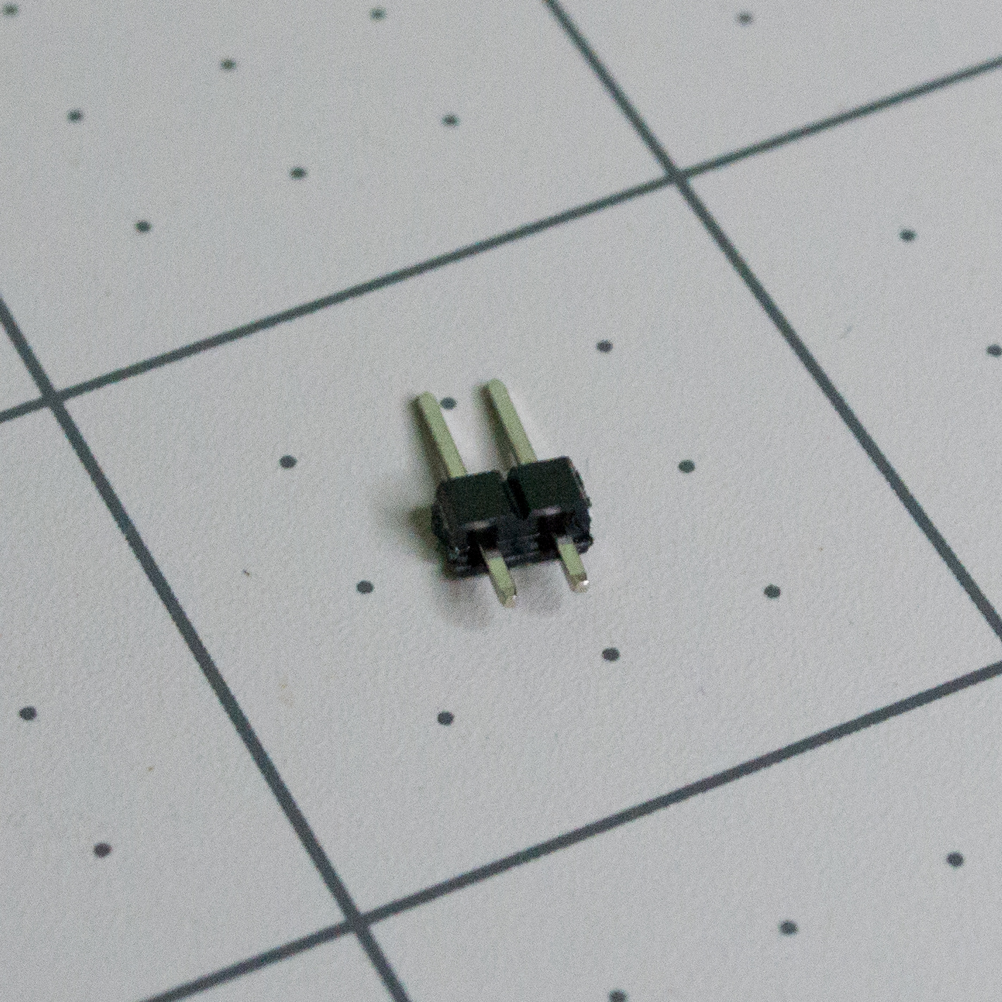 2-pin male header connector for VintageScale electronics.