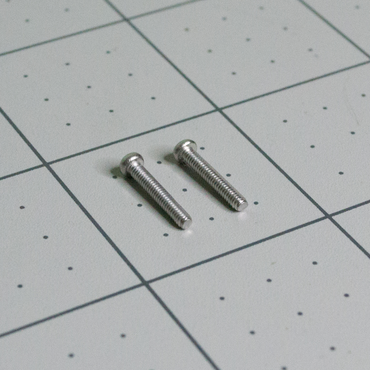 M2 12 mm silver machine screws for VintageScale.