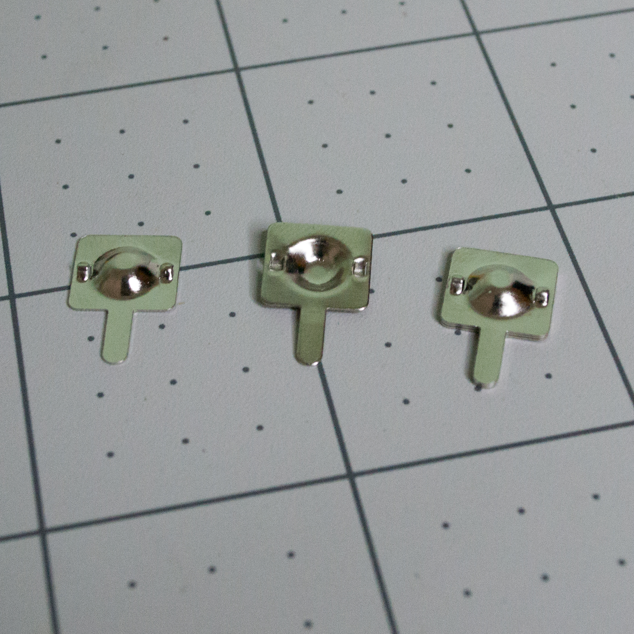 Metal dome contact tabs for VintageScale.