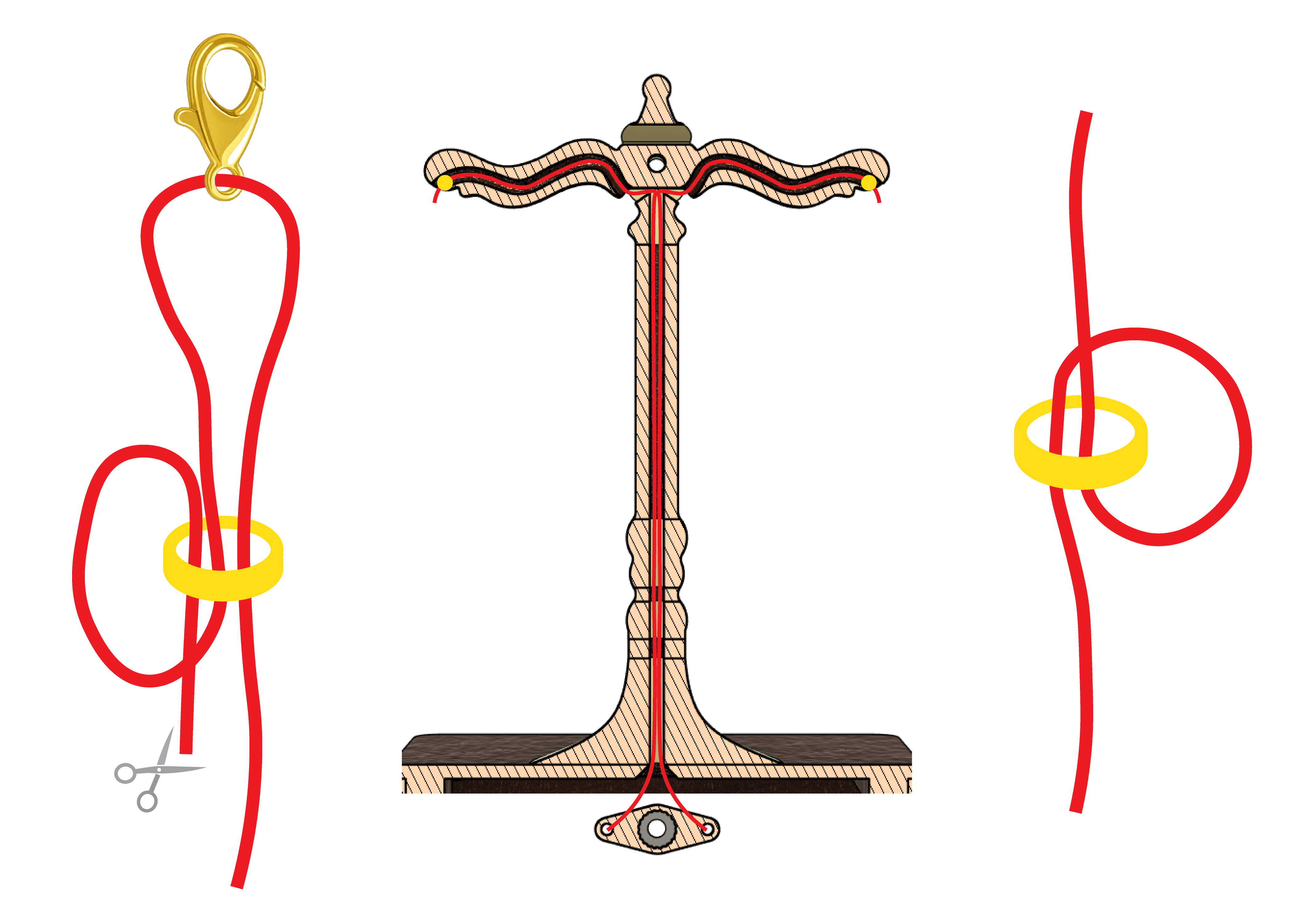 Diagram of monofilament lines in VintageScale.