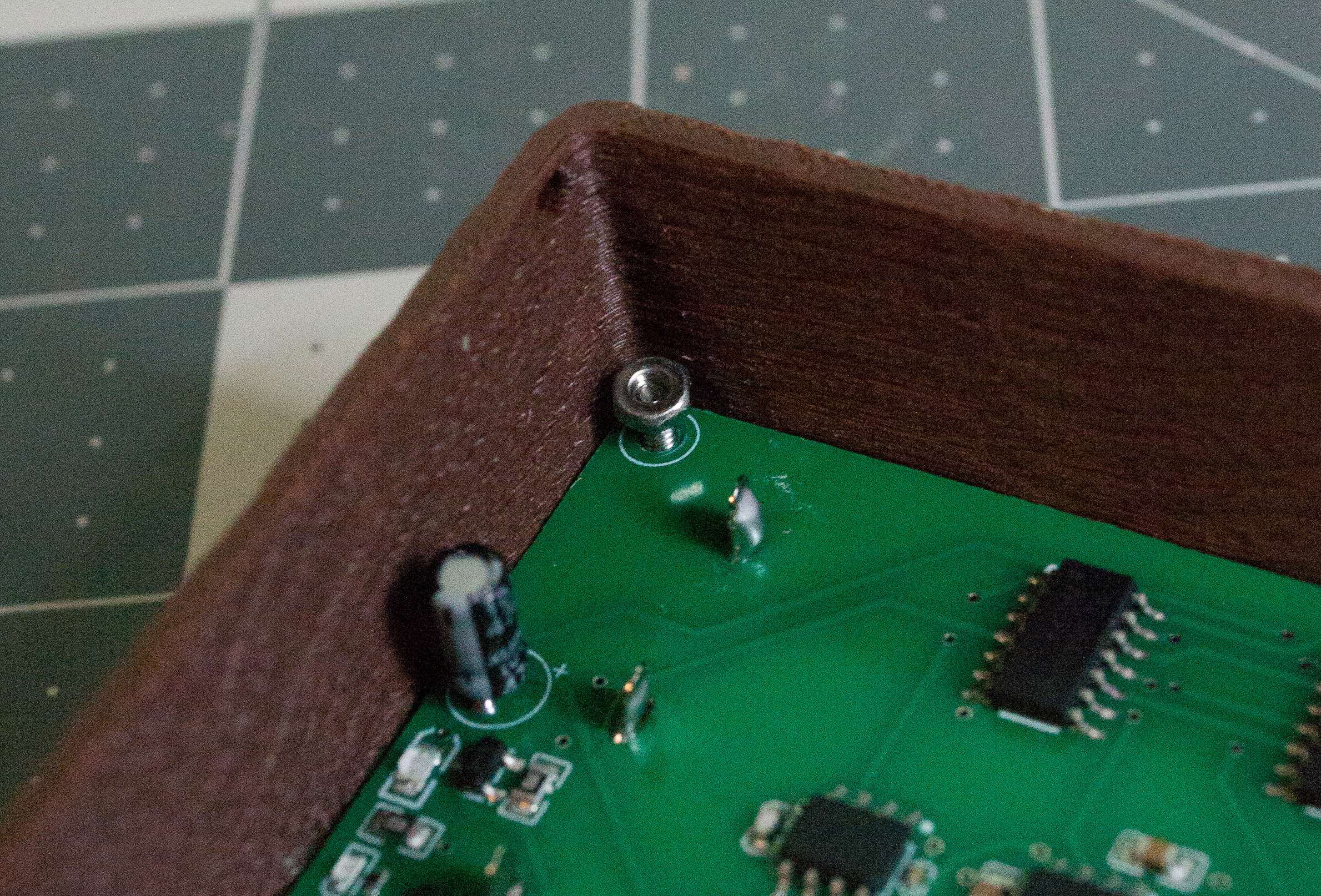 Adding a nut on top of each screw on the PCBA side of VintageScale.