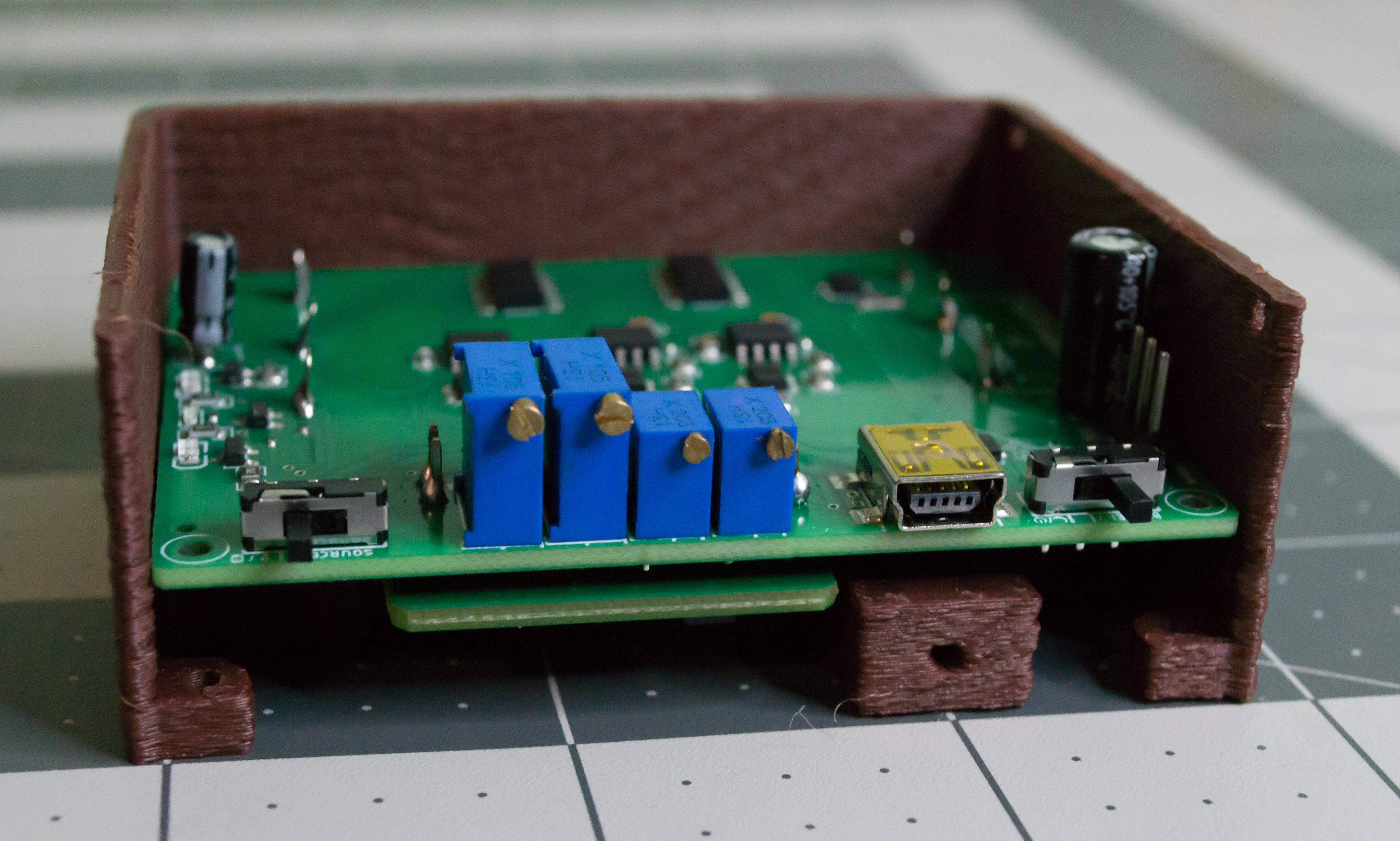 Front view of VintageScale being assembled. Just placed the board into the body component.