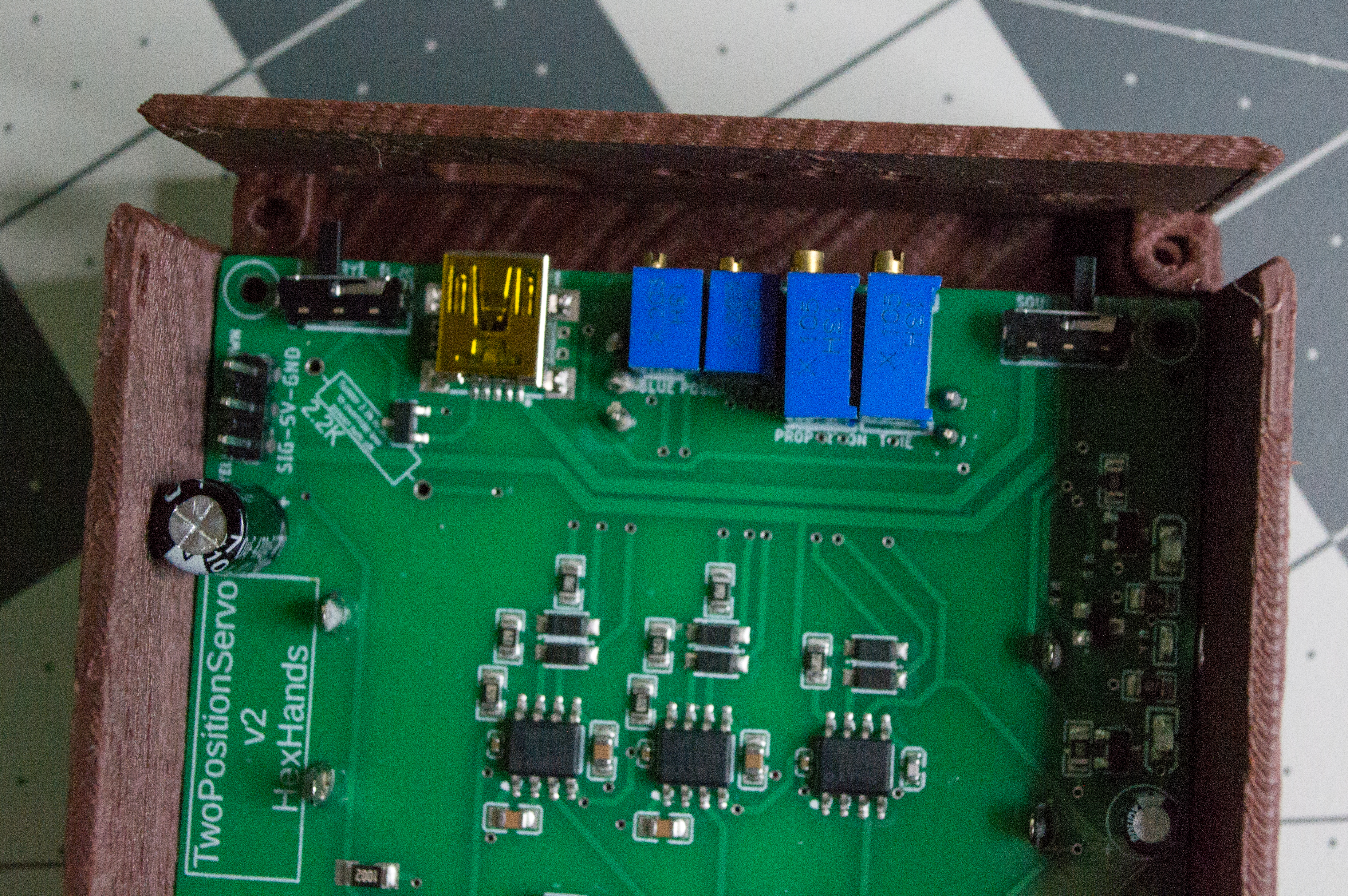 Bottom component nearly fully slid in.